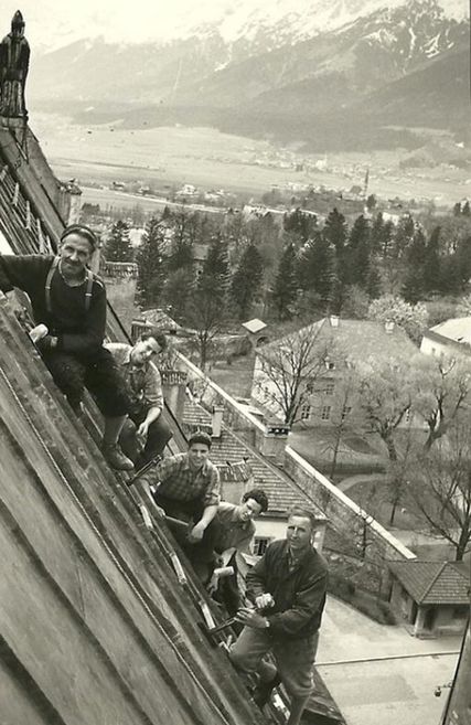 Die Dachdecker damals