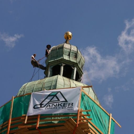 Arbeiten am Kupferdach